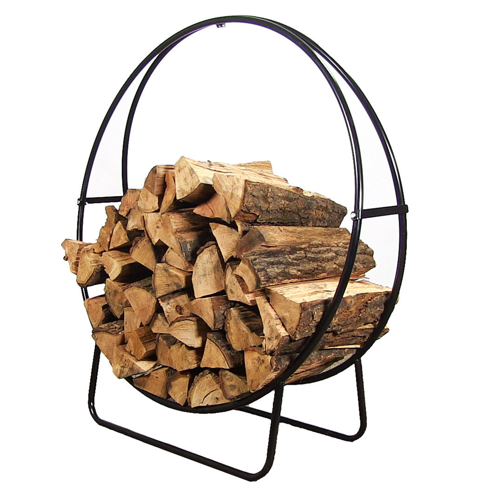 Sunnydaze Decor, Firewood Log Hoop, Length 3 ft, Material Steel, Model# QX48LH